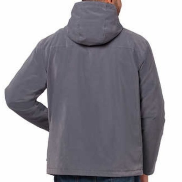 Rugged Elements Trek Utility Jacket Mens XL Gray Full Zip Hooded Water Resistant - Picture 4 of 16